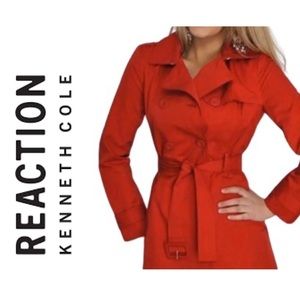 Kenneth Cole Reaction Red Trench Coat